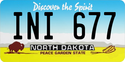ND license plate INI677
