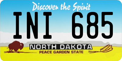 ND license plate INI685
