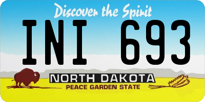 ND license plate INI693