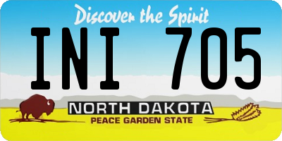 ND license plate INI705