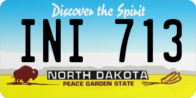 ND license plate INI713