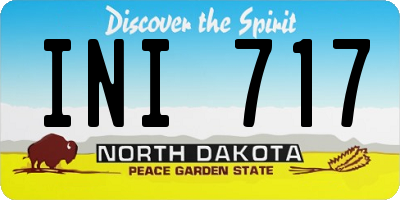 ND license plate INI717