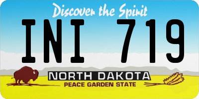 ND license plate INI719