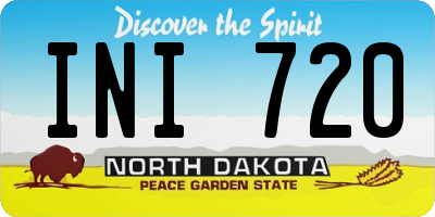 ND license plate INI720