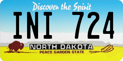 ND license plate INI724