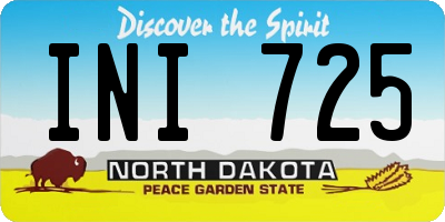 ND license plate INI725