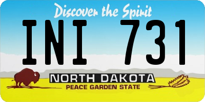 ND license plate INI731
