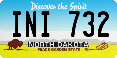 ND license plate INI732