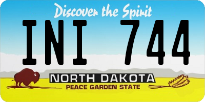 ND license plate INI744