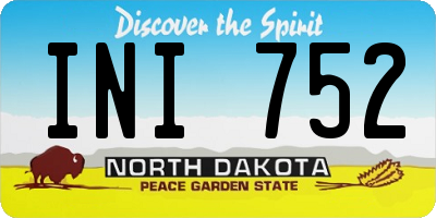 ND license plate INI752