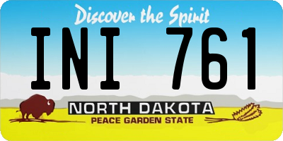 ND license plate INI761