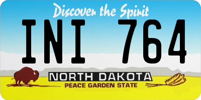 ND license plate INI764