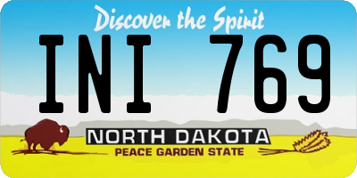 ND license plate INI769