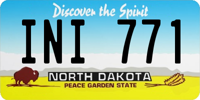 ND license plate INI771