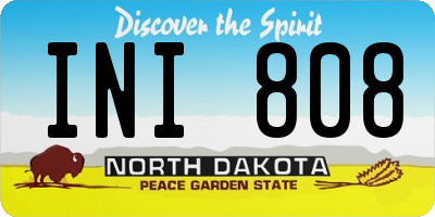 ND license plate INI808