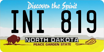 ND license plate INI819