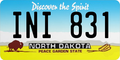 ND license plate INI831