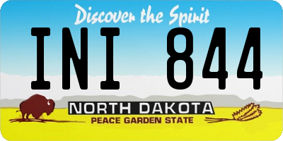 ND license plate INI844