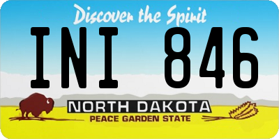 ND license plate INI846
