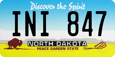 ND license plate INI847