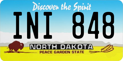 ND license plate INI848