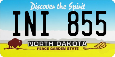 ND license plate INI855