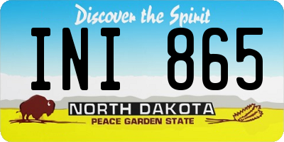 ND license plate INI865