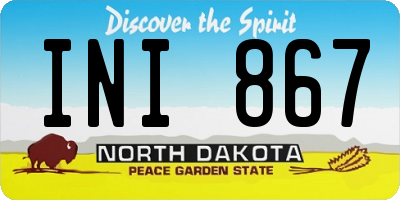ND license plate INI867