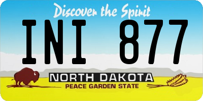 ND license plate INI877