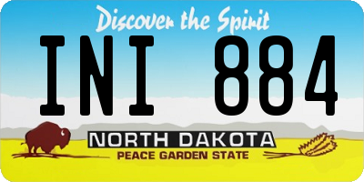 ND license plate INI884