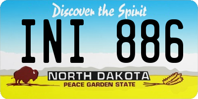 ND license plate INI886