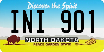 ND license plate INI901