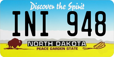 ND license plate INI948