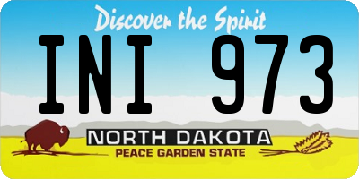 ND license plate INI973