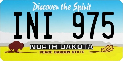 ND license plate INI975