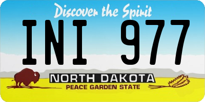ND license plate INI977