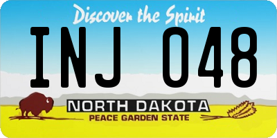 ND license plate INJ048