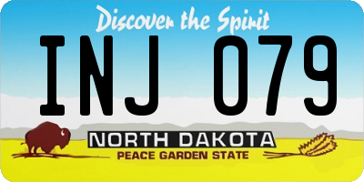 ND license plate INJ079