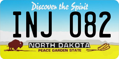 ND license plate INJ082