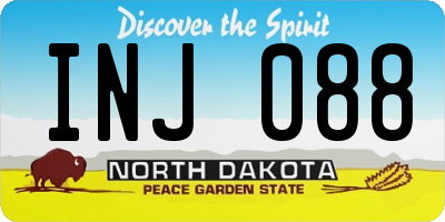 ND license plate INJ088
