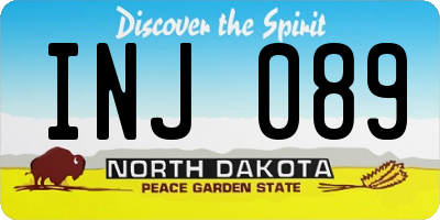 ND license plate INJ089