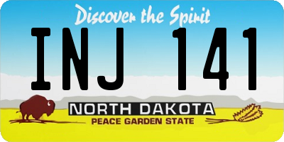 ND license plate INJ141