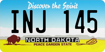 ND license plate INJ145