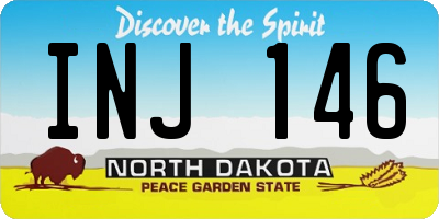 ND license plate INJ146
