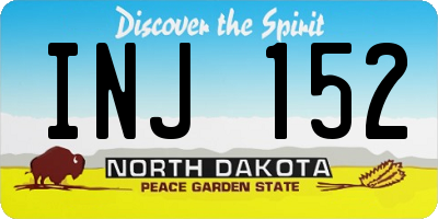 ND license plate INJ152