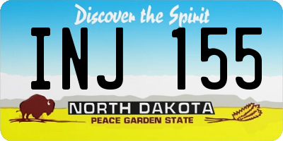 ND license plate INJ155