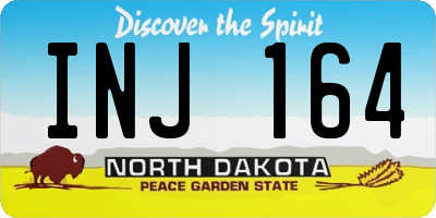 ND license plate INJ164