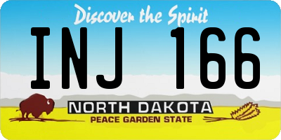 ND license plate INJ166