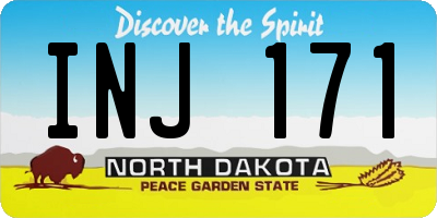 ND license plate INJ171