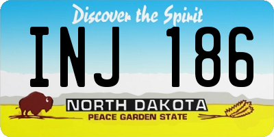 ND license plate INJ186